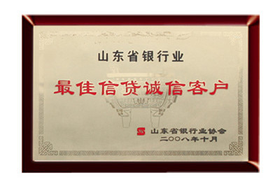 山東省銀行業(yè)******信貸誠信客戶